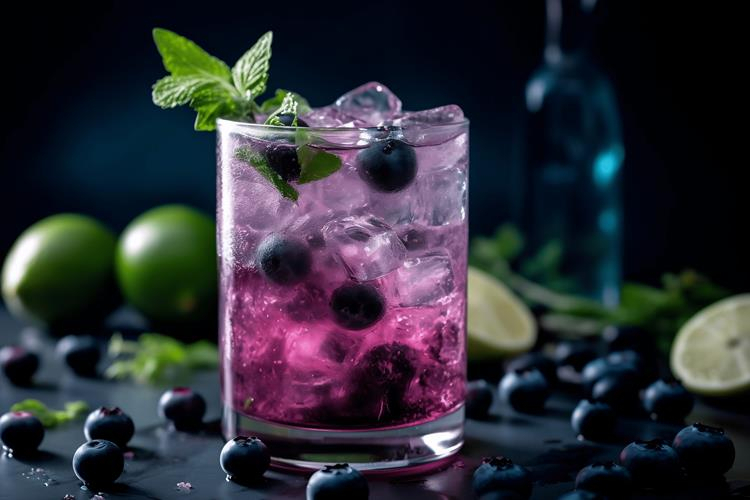 Najlepszy przepis na koktajl Ice Gin Blueberry