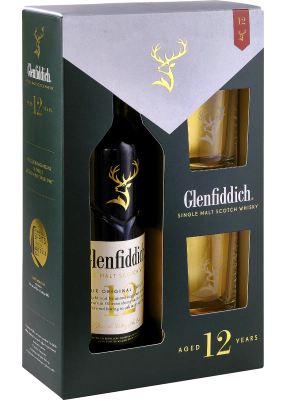 Glenfiddich 12年 ウイスキー 700ml 2本セット Glenfiddich 12YO + 2 szklanki | Zestaw |0,7L | 40% • Winnica