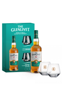 The Glenlivet 12YO whisky + 2 szklanki | Zestaw | 0,7L | 40%