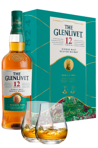 The Glenlivet 12YO whisky + 2 szklanki | Zestaw | 0,7L | 40%