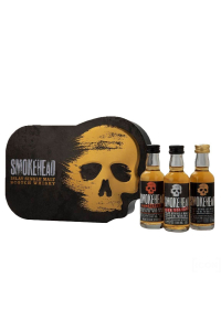 Smokehead Skull Gift Tin Tripack Miniaturki | 3 x 0.05 L | Islay 43%, High Voltage 58%, Rum Rebel 46% 