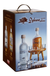 Wódka Dębowa Polska + 4 kieliszki i stolik | Zestaw | 0,7L | 40%