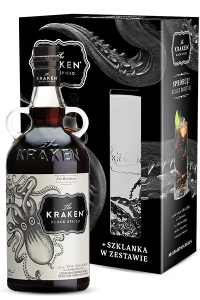 Kraken Black Spiced Rum + szklanka | Zestaw | 0,7L | 40%