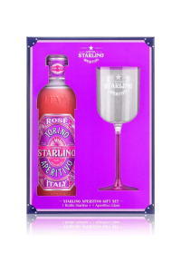 Starlino Pink Aperitivo + kieliszek | Zestaw | 0,7L | 17%