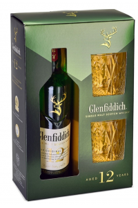 Glenfiddich 12YO + 2 szklanki | Zestaw |0,7L | 40% 
