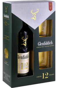 Glenfiddich 12YO + 2 szklanki | Zestaw |0,7L | 40% 