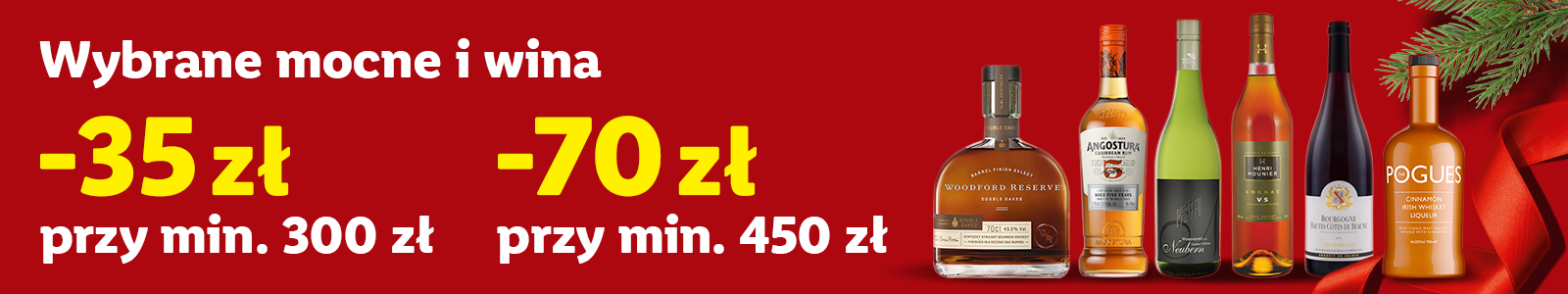 Wybrane alkohole -35 zł przy rezerwacji za min. 300 zł lub -70 zł przy rezerwacji za min. 450 zł!