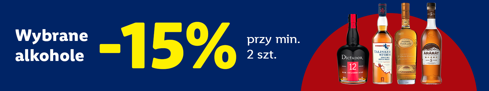 Wybrane alkohole mocne -15% przy rezerwacji min. 2 sztuk
