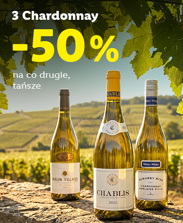 KW30: 3 wina ze szczepu chardonnay |  -50% na co 2, tańszą sztukę| 20.07.-09.08.2026