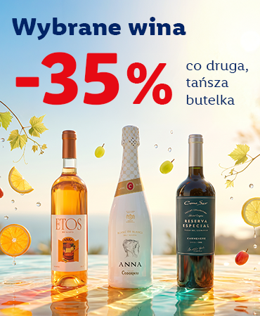 KW34: wybrane wino | co 2 tańsza sztuka -35% | 21.08.-06.09.2026