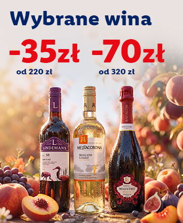 KW37: wybrane wino ||-35 zł  przy min. 220 zł i -70 zł przy min. 320 zł| 07.09.-21.09.2026