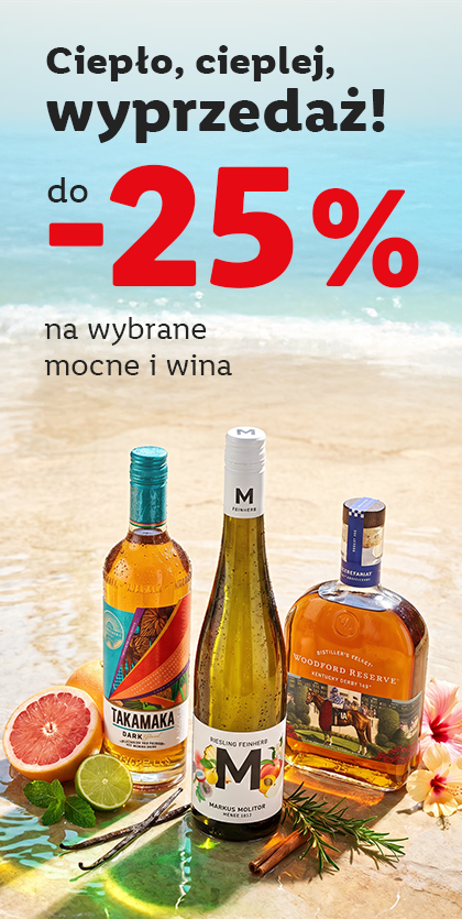 Ciepło, cieplej, wyprzedaż do - 25% na wybrane wina lub alkohole mocne!