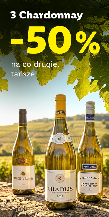 wybrane chardonnay: -50% na co 2 sztukę 