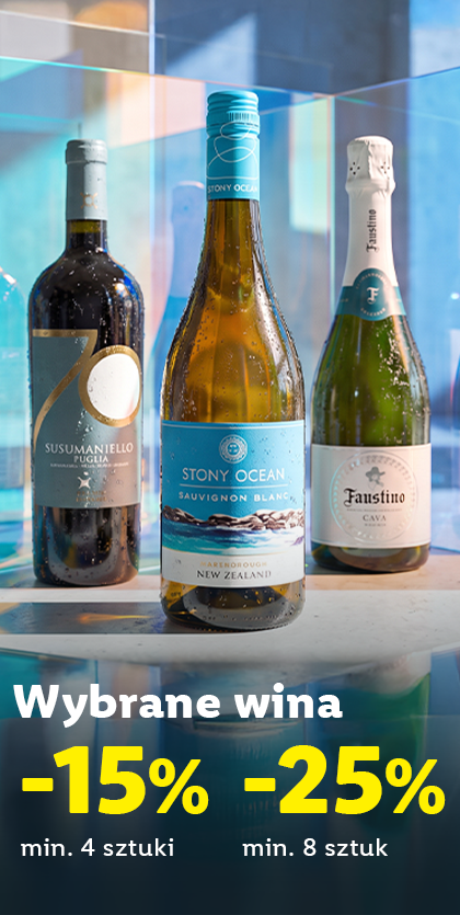 Wybrane wino 4 sztuki - 15% lub 8 sztuk 25%
