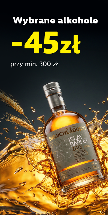 Wybrane alkohole mocne - 45 zł przy min. 300 zł