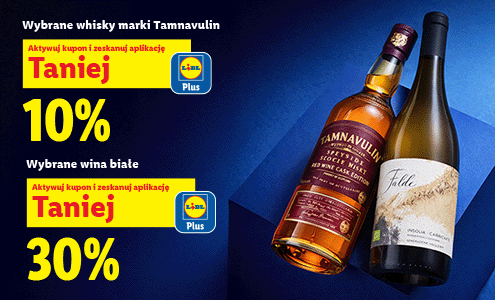 Wybrane whisky marki Tamnavulin -10 lub wybrane wina białe -30% tylko z Lidl Plus