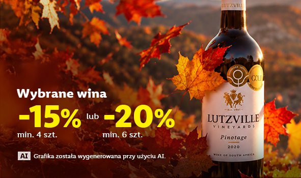 Wybrane wina - 15% przy min. 4 szt. lub - 20% min. 6 szt. 