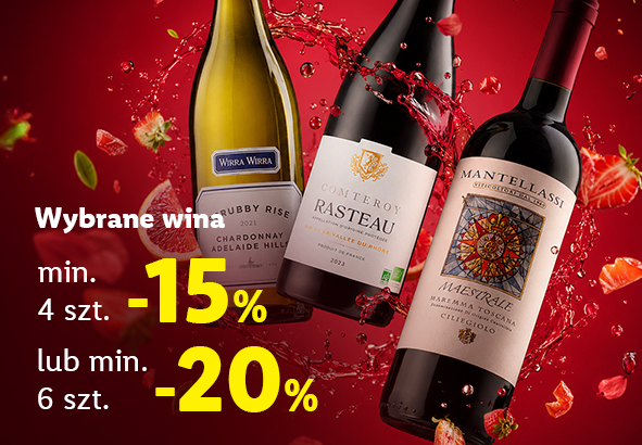  Wybrane wina 4 szt. -15% lub 6 szt. -20%