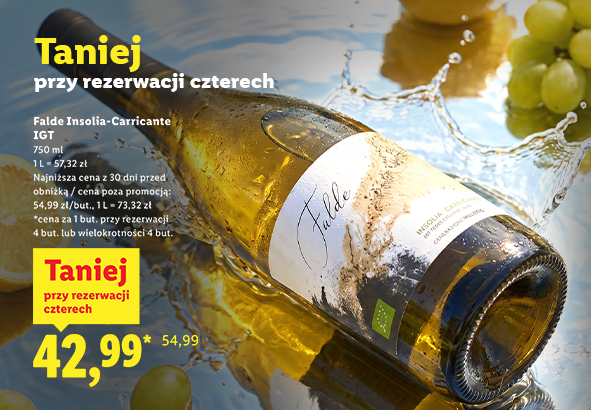 Taniej przy rezerwacji 4 sztuka wina Insolia-Carricante “Falde”