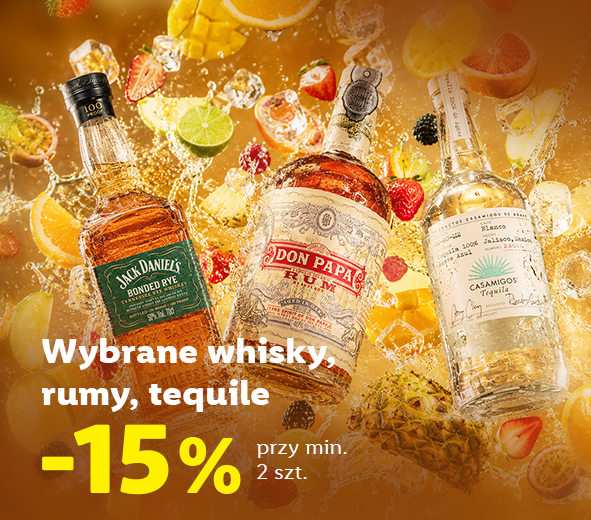 Wybrane whisky, rum, tequila -15% przy min. 2 szt.