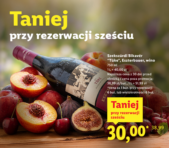 Wino Szekszárdi Bikavér Tüke Eszterbauer taniej przy rezerwacji 6 sztuk