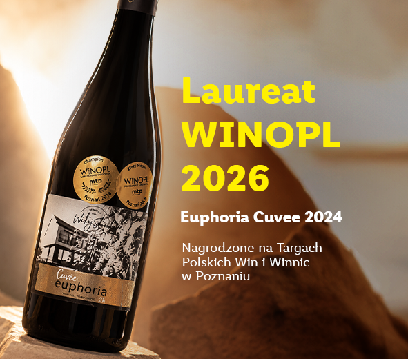 Laureat Wino PL 26 Euphoria Cuvee 2024 Nagrodzone na Targach Polskich Win i Winnic w Poznaniu