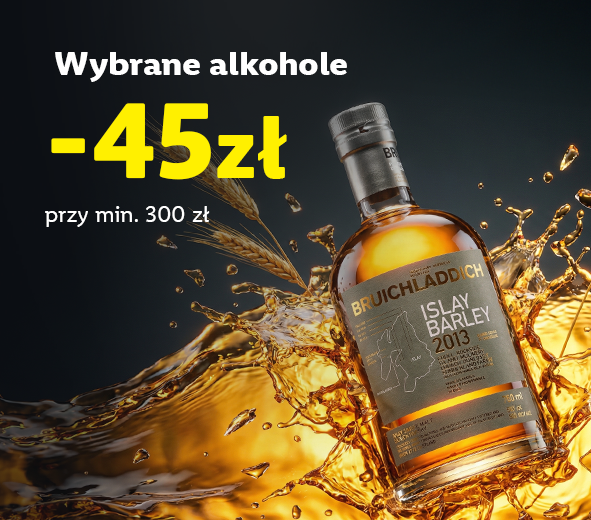 Wybrane alkohole mocne - 45 zł przy min. 300 zł