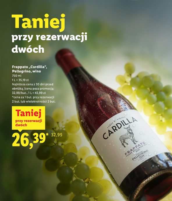 Taniej przy rezerwacji 2, wino Frappato „Cardilla”, Pellegrino