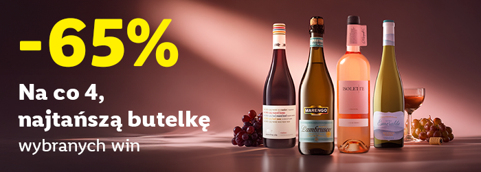 -65 % ca co 4, najtańszą butelkę wybranych win!