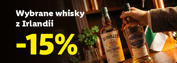 Wybrane whisky z Irlandii - 15%!