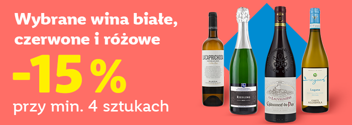 Wybrane wina białe, czerwone i różowe -15% przy min. 4 sztukach