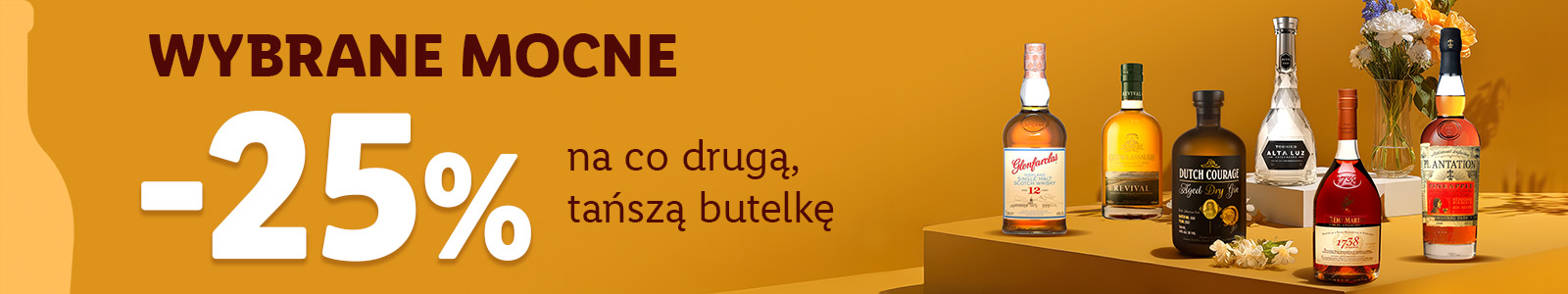 Wybrane alkohole mocne -25% na co drugą, tańszą sztukę!