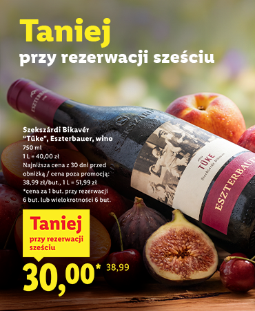 Wino Szekszárdi Bikavér Tüke Eszterbauer taniej przy rezerwacji 6 sztuk