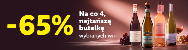 -65 % ca co 4, najtańszą butelkę wybranych win!