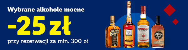 Wybrane alkohole mocne - 25 zł. przy min. 300 zł