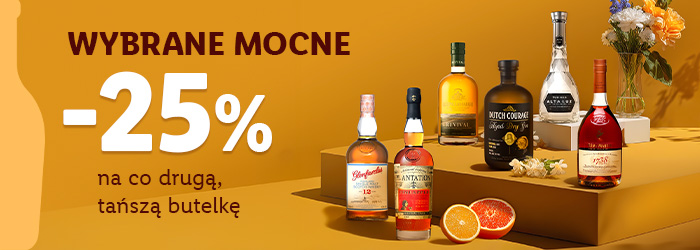 Wybrane alkohole mocne -25% na co drugą, tańszą sztukę!