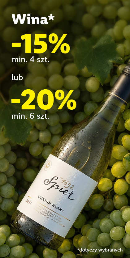 Wybrane wina przy rezerwacji min. 4 szt. -15% lub - 20% przy min. 6 szt.