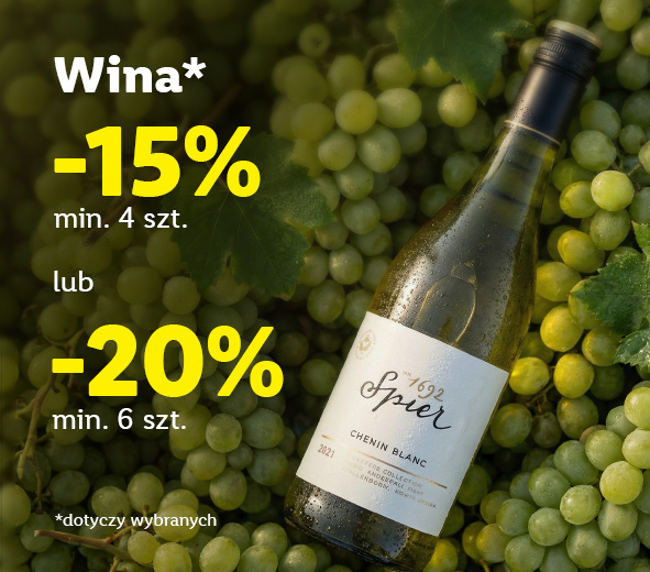 Wybrane wina przy rezerwacji min. 4 szt. -15% lub - 20% przy min. 6 szt.